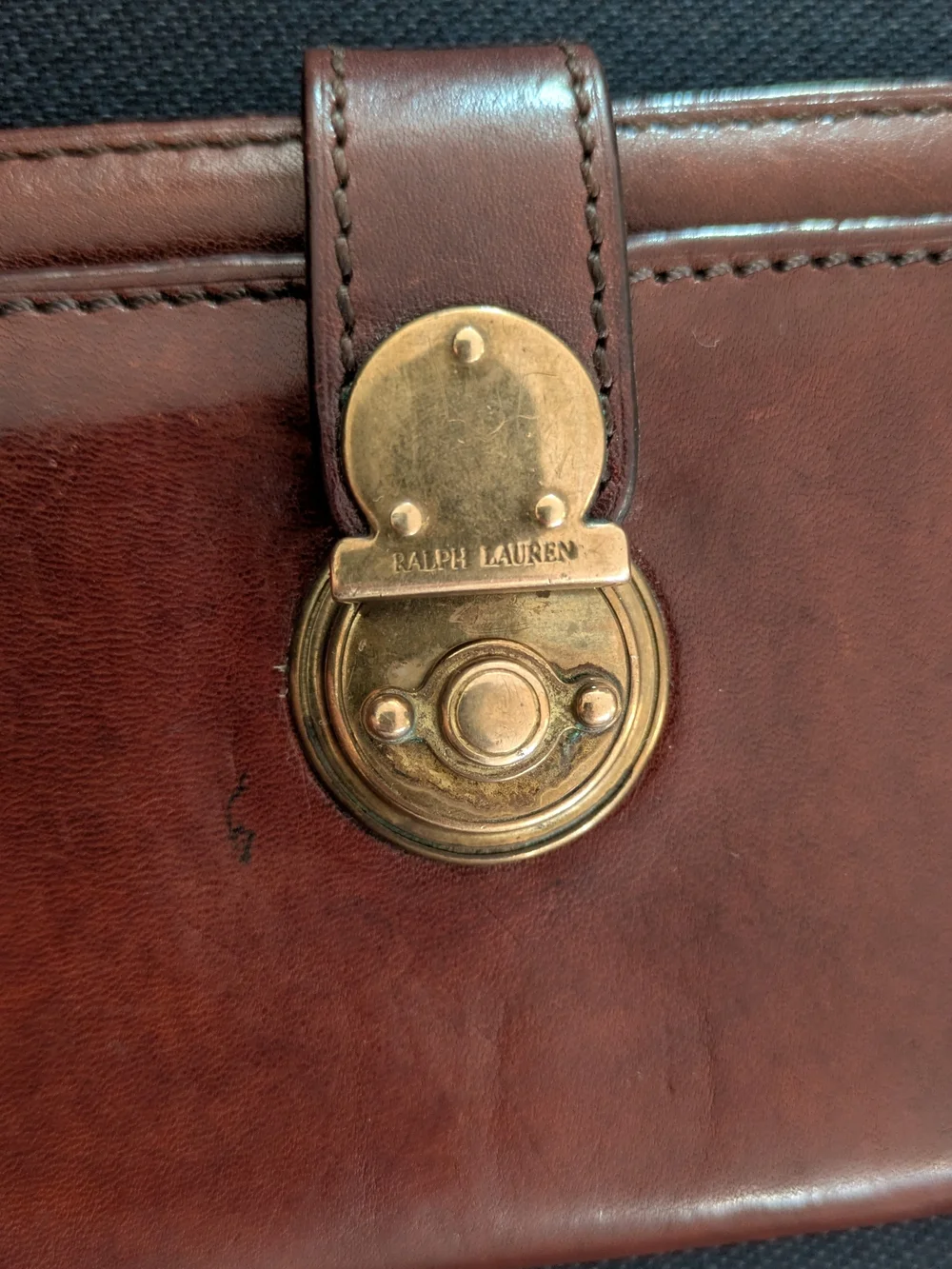 Ralph Lauren Vintage Women's Wallet (Brown Cognac Leather)